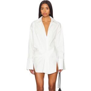 h:ours Ollie Shirt Dress in White
